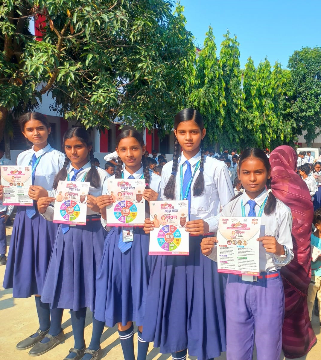 Students sharing an activity at school
